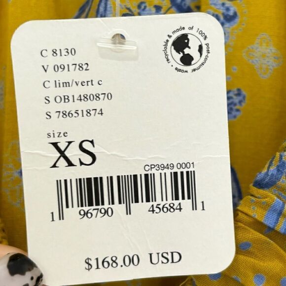 NWT FREE PEOPLE NWT Golden Hour Maxi Dress in Egyptian Palm Combo - Picture 9 of 11